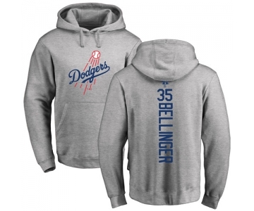 MLB Nike Los Angeles Dodgers #35 Cody Bellinger Ash Backer Pullover Hoodie