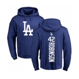 MLB Nike Los Angeles Dodgers #42 Jackie Robinson Royal Blue Backer Pullover Hoodie