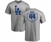 MLB Nike Los Angeles Dodgers #44 Rich Hill Gray RBI T-Shirt