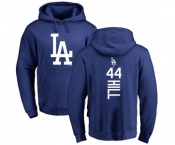 MLB Nike Los Angeles Dodgers #44 Rich Hill Royal Blue Backer Pullover Hoodie