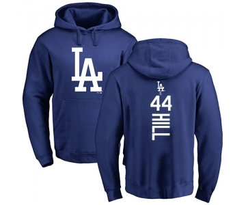 MLB Nike Los Angeles Dodgers #44 Rich Hill Royal Blue Backer Pullover Hoodie