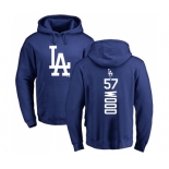 MLB Nike Los Angeles Dodgers #57 Alex Wood Royal Blue Backer Pullover Hoodie