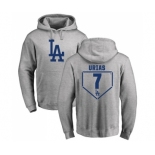 MLB Nike Los Angeles Dodgers #7 Julio Urias Gray RBI Pullover Hoodie