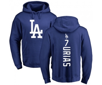 MLB Nike Los Angeles Dodgers #7 Julio Urias Royal Blue Backer Pullover Hoodie