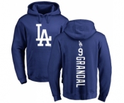 MLB Nike Los Angeles Dodgers #9 Yasmani Grandal Royal Blue Backer Pullover Hoodie