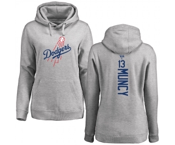 MLB Women's Nike Los Angeles Dodgers #13 Max Muncy Ash Backer Pullover Hoodie