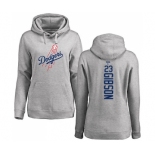 MLB Women's Nike Los Angeles Dodgers #23 Kirk Gibson Ash Backer Pullover Hoodie