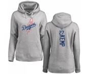 MLB Women's Nike Los Angeles Dodgers #27 Matt Kemp Ash Backer Pullover Hoodie