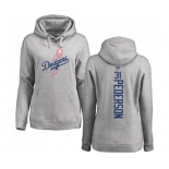 MLB Women's Nike Los Angeles Dodgers #31 Joc Pederson Ash Backer Pullover Hoodie