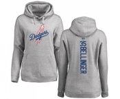 MLB Women's Nike Los Angeles Dodgers #35 Cody Bellinger Ash Backer Pullover Hoodie