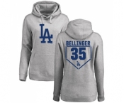 MLB Women's Nike Los Angeles Dodgers #35 Cody Bellinger Gray RBI Pullover Hoodie