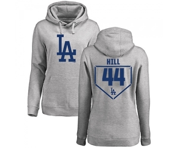 MLB Women's Nike Los Angeles Dodgers #44 Rich Hill Gray RBI Pullover Hoodie