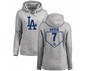 MLB Women's Nike Los Angeles Dodgers #7 Julio Urias Gray RBI Pullover Hoodie