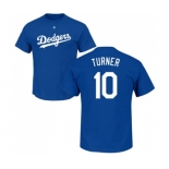 MLB Nike Los Angeles Dodgers #10 Justin Turner Royal Blue Name & Number T-Shirt