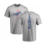 MLB Nike Los Angeles Dodgers #11 Logan Forsythe Ash Backer T-Shirt