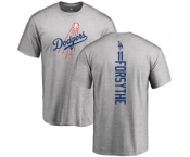 MLB Nike Los Angeles Dodgers #11 Logan Forsythe Ash Backer T-Shirt