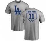 MLB Nike Los Angeles Dodgers #11 Logan Forsythe Gray RBI T-Shirt