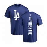 MLB Nike Los Angeles Dodgers #11 Logan Forsythe Royal Blue Backer T-Shirt