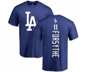 MLB Nike Los Angeles Dodgers #11 Logan Forsythe Royal Blue Backer T-Shirt