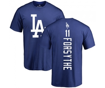 MLB Nike Los Angeles Dodgers #11 Logan Forsythe Royal Blue Backer T-Shirt