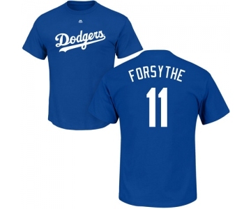 MLB Nike Los Angeles Dodgers #11 Logan Forsythe Royal Blue Name & Number T-Shirt