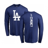 MLB Nike Los Angeles Dodgers #13 Max Muncy Royal Blue Backer Long Sleeve T-Shirt