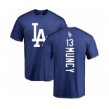 MLB Nike Los Angeles Dodgers #13 Max Muncy Royal Blue Backer T-Shirt