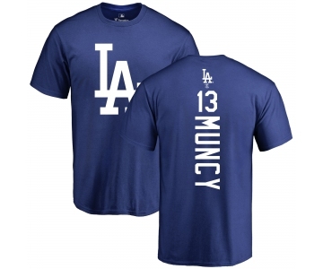 MLB Nike Los Angeles Dodgers #13 Max Muncy Royal Blue Backer T-Shirt