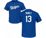 MLB Nike Los Angeles Dodgers #13 Max Muncy Royal Blue Name & Number T-Shirt