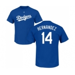 MLB Nike Los Angeles Dodgers #14 Enrique Hernandez Royal Blue Name & Number T-Shirt