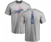 MLB Nike Los Angeles Dodgers #18 Kenta Maeda Ash Backer T-Shirt