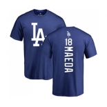 MLB Nike Los Angeles Dodgers #18 Kenta Maeda Royal Blue Backer T-Shirt