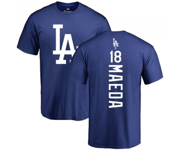 MLB Nike Los Angeles Dodgers #18 Kenta Maeda Royal Blue Backer T-Shirt