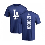 MLB Nike Los Angeles Dodgers #23 Kirk Gibson Royal Blue Backer T-Shirt