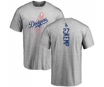 MLB Nike Los Angeles Dodgers #27 Matt Kemp Ash Backer T-Shirt