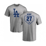 MLB Nike Los Angeles Dodgers #27 Matt Kemp Gray RBI T-Shirt