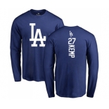 MLB Nike Los Angeles Dodgers #27 Matt Kemp Royal Blue Backer Long Sleeve T-Shirt