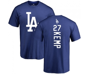 MLB Nike Los Angeles Dodgers #27 Matt Kemp Royal Blue Backer T-Shirt