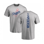 MLB Nike Los Angeles Dodgers #31 Joc Pederson Ash Backer T-Shirt