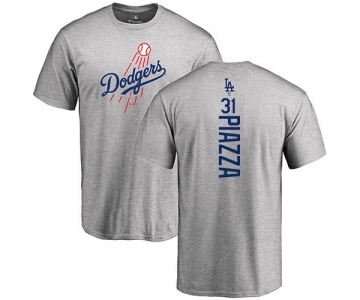 MLB Nike Los Angeles Dodgers #31 Mike Piazza Ash Backer T-Shirt