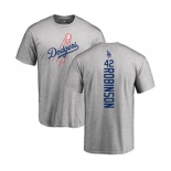 MLB Nike Los Angeles Dodgers #42 Jackie Robinson Ash Backer T-Shirt