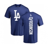 MLB Nike Los Angeles Dodgers #42 Jackie Robinson Royal Blue Backer T-Shirt