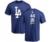 MLB Nike Los Angeles Dodgers #44 Rich Hill Royal Blue Backer T-Shirt