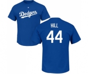 MLB Nike Los Angeles Dodgers #44 Rich Hill Royal Blue Name & Number T-Shirt