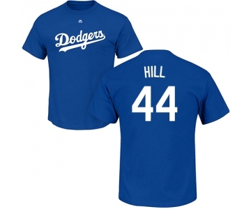 MLB Nike Los Angeles Dodgers #44 Rich Hill Royal Blue Name & Number T-Shirt