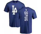 MLB Nike Los Angeles Dodgers #66 Yasiel Puig Royal Blue Backer T-Shirt