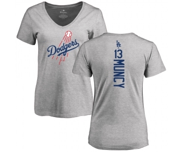 MLB Women's Nike Los Angeles Dodgers #13 Max Muncy Ash Backer T-Shirt