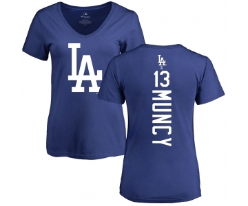 MLB Women's Nike Los Angeles Dodgers #13 Max Muncy Royal Blue Backer T-Shirt