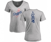 MLB Women's Nike Los Angeles Dodgers #27 Matt Kemp Ash Backer T-Shirt