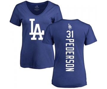 MLB Women's Nike Los Angeles Dodgers #31 Joc Pederson Royal Blue Backer T-Shirt